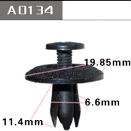 BOOST 100Pcs Plastic Vehicle Fastener Retainer Rivet Bumper Clips Door Panel Fender High quality Automotive Multifunctional Rive