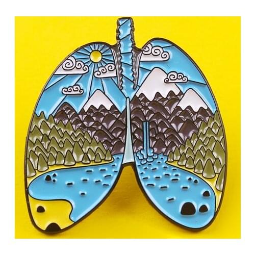 Lung Scenery Przypinki Badge On Anime Backpack Brooch Whale Pin On Clothes Jeans Jacket Cartoon Icon Round Badges Paired Jewelry