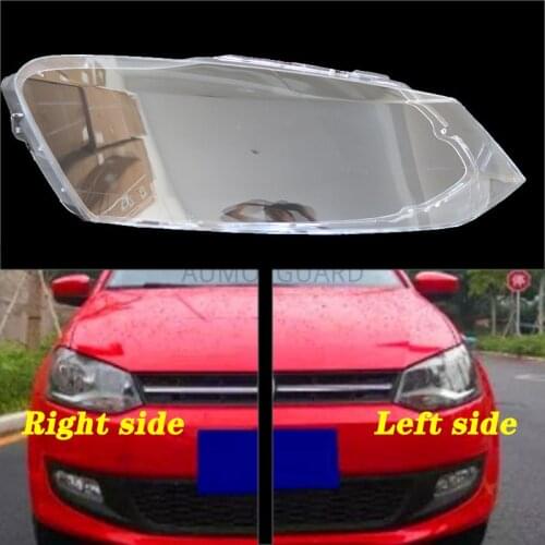 For VW POLO Hatchback 2011-2013 Front Headlamps Transparent Lampshades Lamp Shell Masks Headlights Cover Lens Headlight Glass