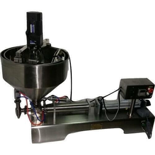 Good Precision Two Heads Paste Filler With Mixer For High Viscosity Cream Thickness Liquid 300ML To 2500ML