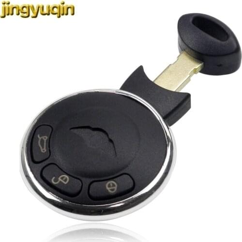 Jingyuqin 10pcs Smart Remote Car Key Fob Shell For BMW Mini Cooper R56 3 Button Remote Keyless Entry Auto Car Key Case