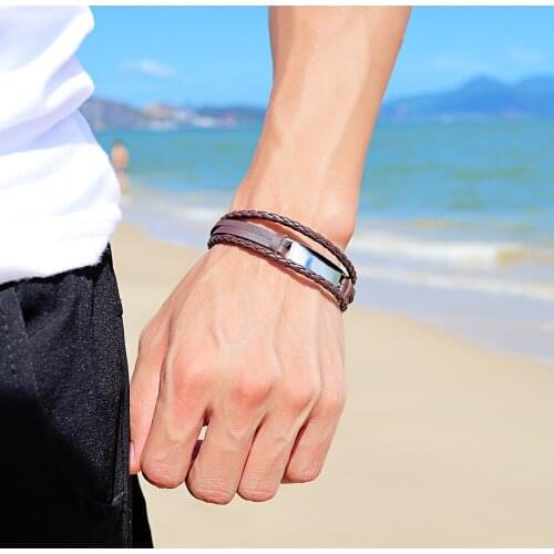 Мужские кожаные браслеты KKCHIC China At AliExpress