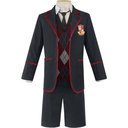 The Umbrella Academy Cosplay Costume Luther Diego Klaus School Uniform Jacket