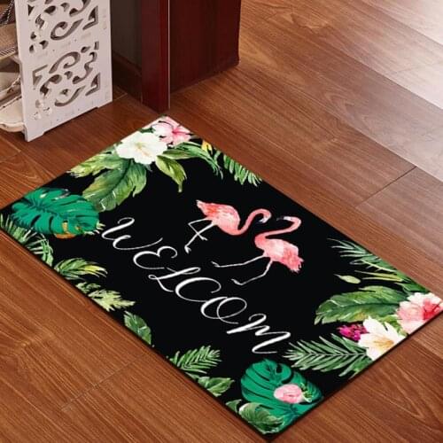Nordic Style Cartoon Flamingo Mats Carpets For Living Room Bedroom Anti-slip Floor Mat Bathroom Door Area Rugs 40x60cm