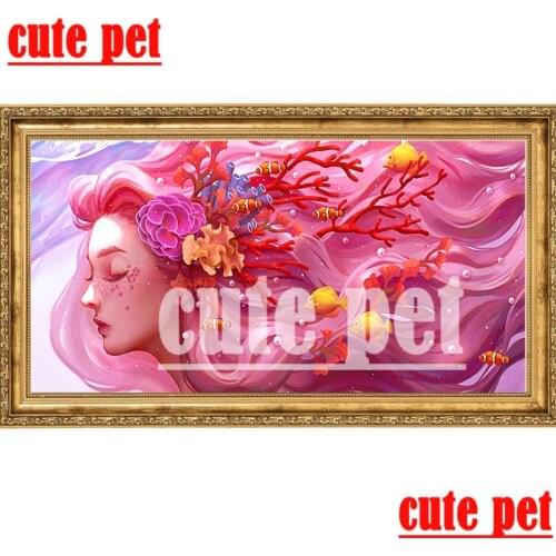 Beautiful Siren girl Diy Diamond Painting diamond mosaic Diamond CrossStitch full Diamond Painting Crafts Embroidery Woman Decor