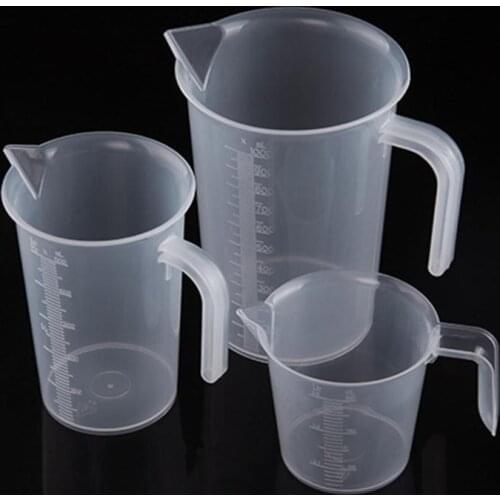 250ml/500ml/1000ml Lab Beaker Plastic Graduated Measuring Cup With Handle Household Kitchen Cooking Tool SN2879