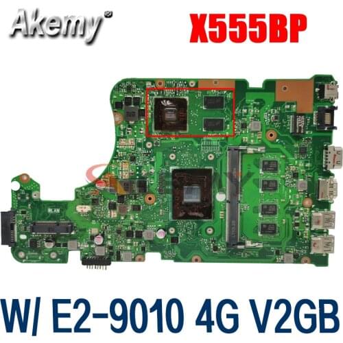 For ASUS X555BP X555QG X555B X555Q X555QG REV 2.0 Laptop Motherboard Mainboard W/ E2-9010 4G RAM V2GB-GPU