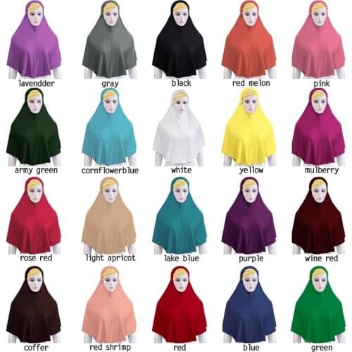 Muslim hot sale turban cotton long hijab scarf shawl arabic solid color fashion wrap scarf 96CM*82CM