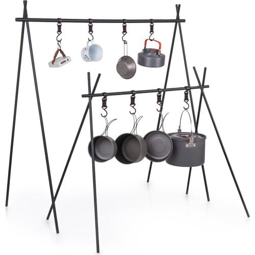 Naturehike Outdoor Aluminum Alloy Hanging Rack for Cookware Camping Hiking Folding Portable Storage Triangular Rack NH19PJ082