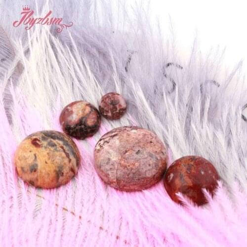 Oval Coin Jaspers CAB Cabochon Flatback Dome Undrilled Natural Stone Beads For DIY Pandandt Earring Ring Jewelry Making 5pc