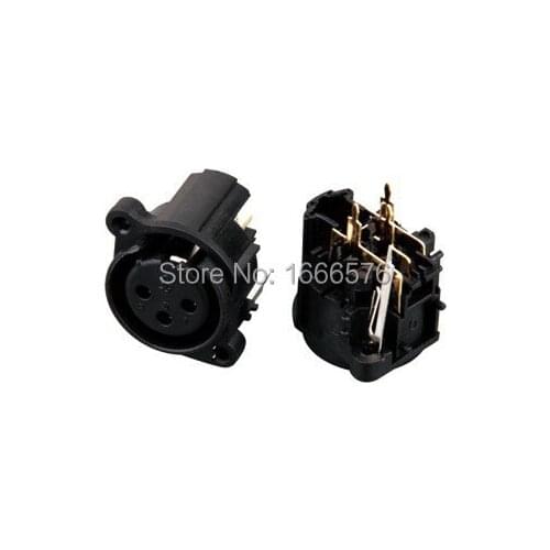 Wholesale 100 pcs XLR female Chassis 3 Pin PCB Socket Panel Connector-201