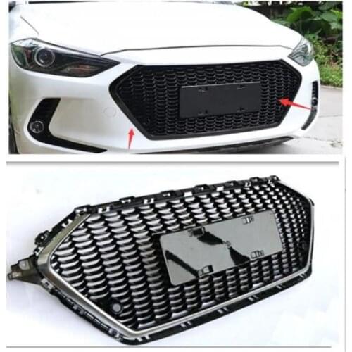 ABS Honeycomb Front Bumper Front mesh Racing Grille Fit For Hyundai Elantra in 2016 2017 2018 2019 2020