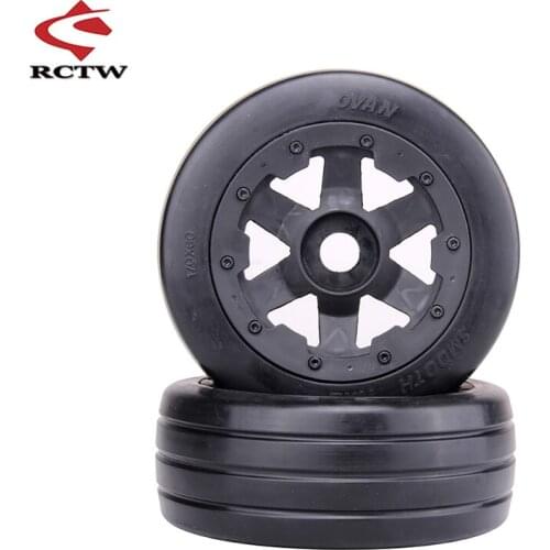Front and Rear Slick Tyres Set for 1/5 HPI Rofun Baha Rovan KM Baja 5B SS Truck Spare Toys Upgrade Parts