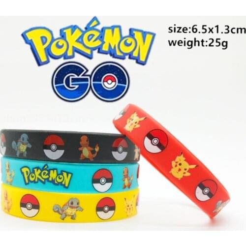 Pikachu Sport Bangles Pokemon Go Bracelets Eif Cuff Anime Theme Party Cosplay Supplies Wristband Charm Jeweller Accessories Gift