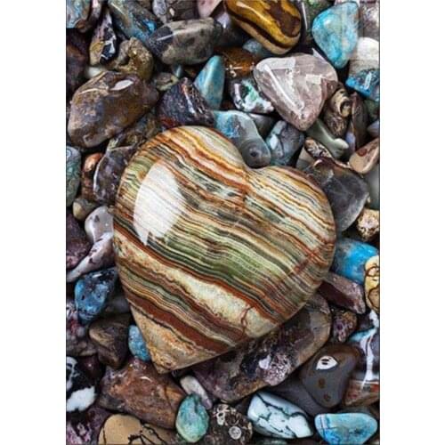 Full Diamond Art Heart Stones Mosaic Embroidery Painting Rhinestone Drawing Picture Home Wall Decor Handcraft Gift New Arrival