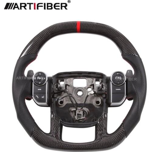 100% Real Carbon Fiber Steering Wheel for Land Rover Discovery,Range Rover,Evoque,SVR,Defender,Velar