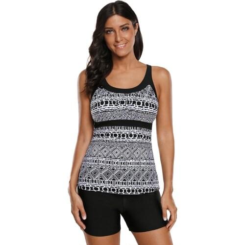 Tankini Plus-sized Split Swimsuit Plus Size Suits Women Plus Size Print Tankini Swimjupmsuit Swimsuit Beachwear Padded Swimwear