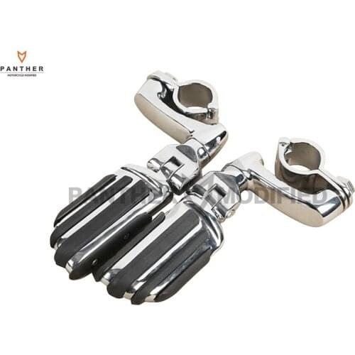 Universal 1 1/4" 32mm Chrome Motorcycle FootPeg Foot Rest Moto Foot Pegs case for Kawasaki Honda Suzuki Yamaha Kawasaki