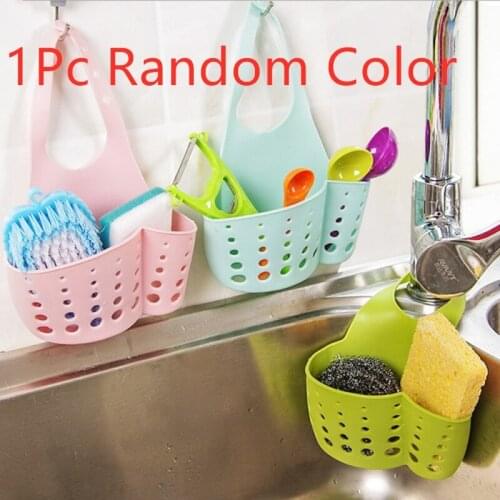 1pc Storage Rack Hanging Drain Basket Kitchen Sink Sponge Storage Bathroom Organizer Holder