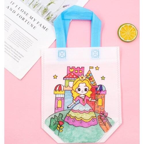 10PCS Christmas gift Diy Coloring bag for Kids birthday Party favor baby shower gift souvenir