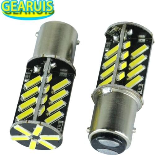 2pcs S25 P21/5W 1157 bay15d 38 SMD 7020 LED 7014 1156 BA15S P21W BAU15S PY21W Turn Signal Tail Bulbs Brake lights parking Lamps