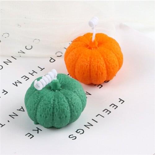 3D Pumpkin Shape Silicone Candle Mold Vegetables Simulatio Custom DIY Handmade Craft Cold Process Turn Sugar Baking Jelly Cake