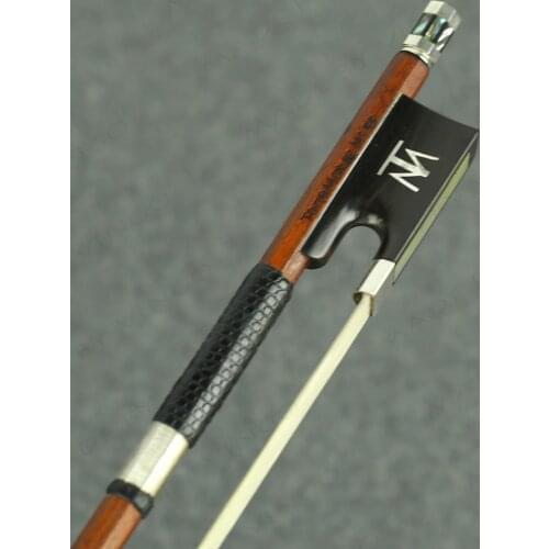 4/4 MASTER Pernambuco Violin Bow Octagonal Stick D.Peccatte Copy Silver mounted