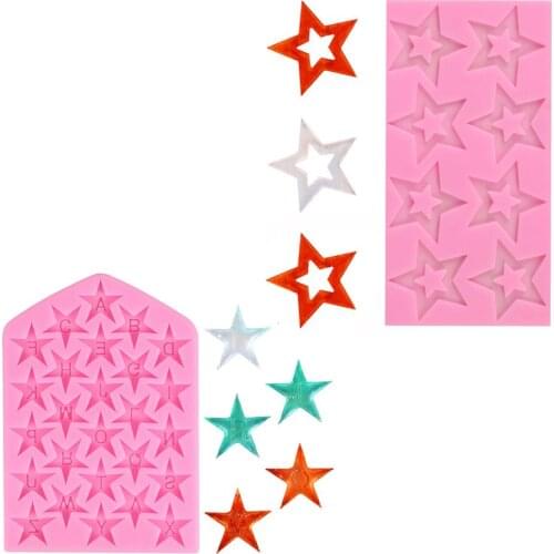 English Alphabet Epoxy Resin Molds Cake Decoration Tools Baking Pastry Chocolate Candy Jelly Cake Mould Kitchen Silicone Mold