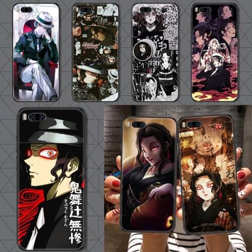 Demon Slayer Kibutsuji Muzan Phone case For Xiaomi Mi Max Note 3 A2 A3 8 9 9T 10 Lite Pro Ultra black painting cell cover