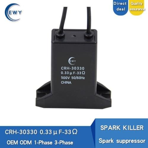 SPARK KILLER CRH-30330 single phase spark quencher 0.33uF 33R 500V quenching the contact spark Spark suppressor