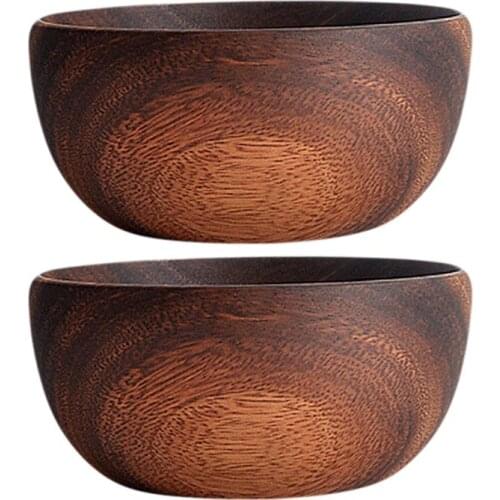 1pc Wooden Salad Bowl Storage Bowl Rice Bowl For Home And Restaurant Use Acacia Salad Bowl Fruit Bowl