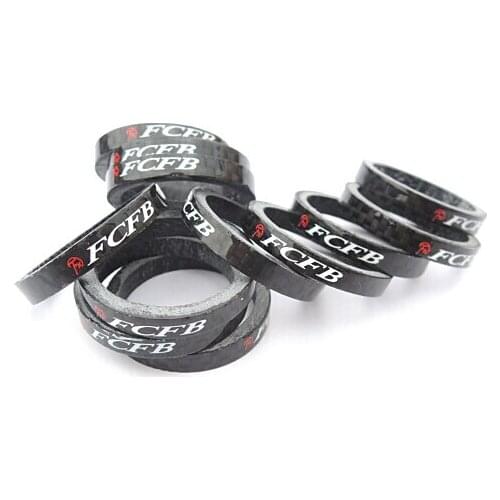 FCFB FW 10pcs 5mm Road /MTB bike 3Kcarbon fibre headset washer Mountain bicycle headset carbon washer stem spacers Free ship