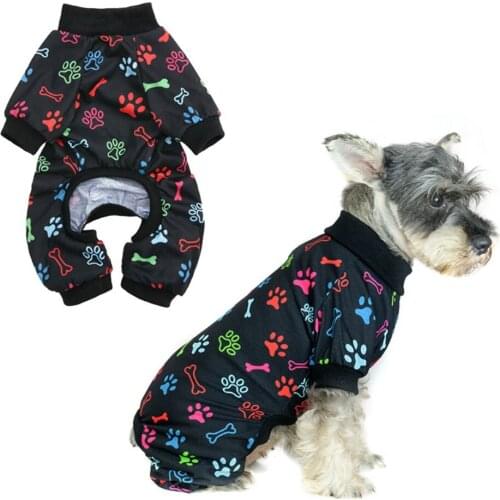 A Dog Cotton Romper Pajamas Costume Pint Dog Jumpsuits Clothes Puppy Clothing for Dog Rompers Four-leg Teddy Cat Clothes