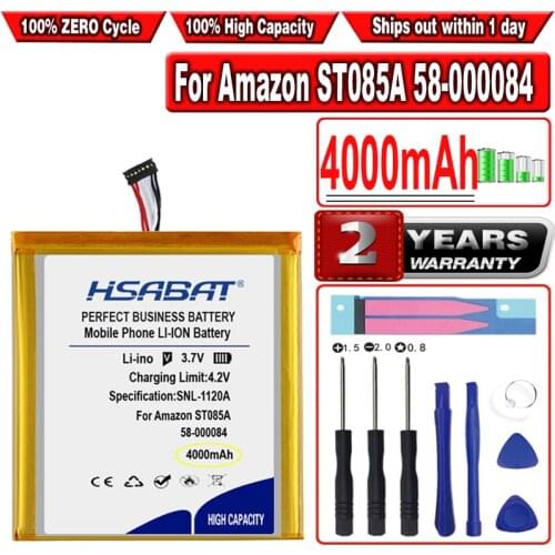 HSABAT 4000mAh 58-000084 MC-347993 Battery for Amazon B00IKPW0UA, B00IKPYKWG, Kindle Fire HD 7", SQ46CW