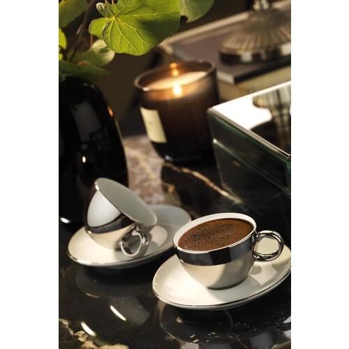 Kutahya has Porcelain Zeugma Coffee Team Platinum Plated