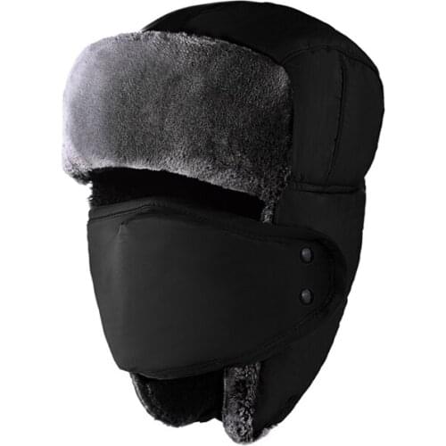 2017 hot sale Male winter hat masks female winter thickening plus velvet northeast cap ear lei feng cap