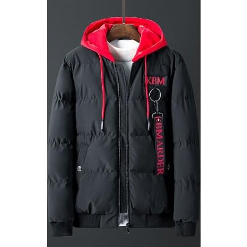 Men Winter Coat Hooded Fashion Solid Thick Warm Parka Jacket High Quality Windproof Overcoat Hat Detachable Men Winter Clothes