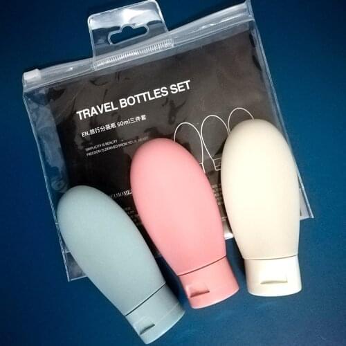 3/1pcs Travel Refillable Bottle Kit Portable Essence Lotion Shampoo Shower Gel 60ml Container Sub-bottle