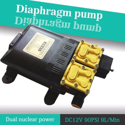 Dc 12v 125psi 9l/min Agricultural Electric Water Pump Dual power pump Micro High Pressure Diaphragm Water Sprayer Car Wash