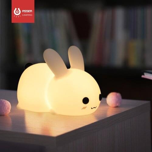 Animal Snow White Rabbit Jade Hare Base Star Projector Color Changing LED Night Light