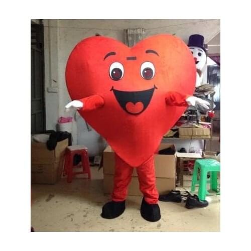 New Version the Love Heart Mascot Costume Adult Birthday Party Fancy Dress Halloween Cosplay Outfits