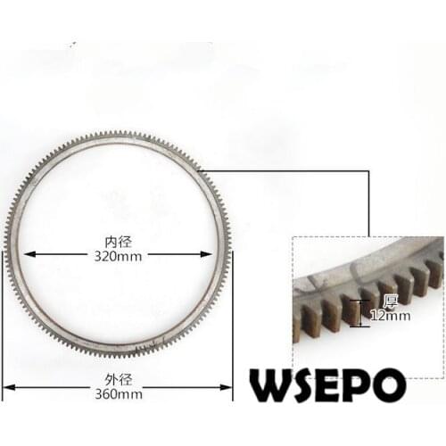 OEM Quality! Electric Start Flywheel Gear Ring for R185/R190 4 Stroke Small Water Cooled Diesel Engine