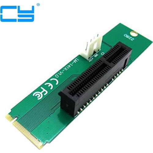 PCIE pci-express PCI Express PCI-E 4X Female x4 to NGFF M.2 M Key Male Adapter Converter Card with Power Cable