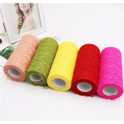 Lace Roll Organza Spool Fabric Ribbon 6" X10 Yard Netting Fabric DIY Wedding Event Party Chair Sash Bow Table Runner Decoration