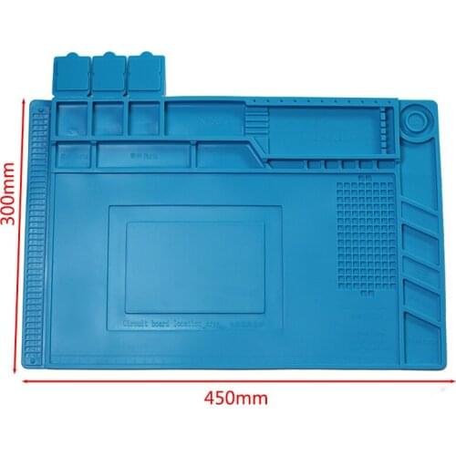 S-160 BGA Heat Insulation Silicone Soldering Pad Repair Maintenance Platform Desk Mat with Magnetic Section