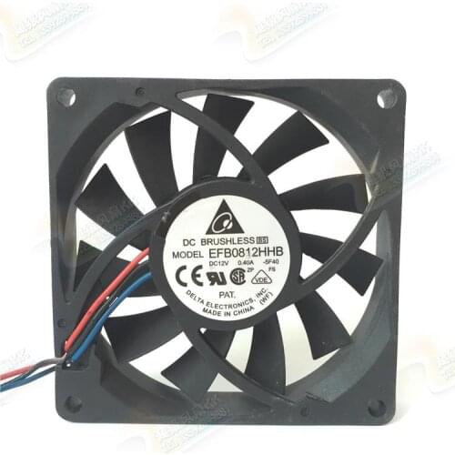 Delta Electronics EFB0812HHB -5F40 Server Cooling Fan DC 12V 0.4A 80x80x15mm 3-wire
