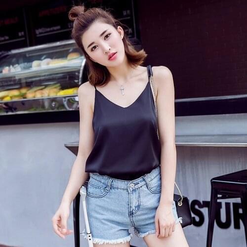 A Silk Camisole Inside The Suit, A Sexy Satin V-neck Inside, A Sexy Satin V-neck Inside And A Jacket For The Bottom