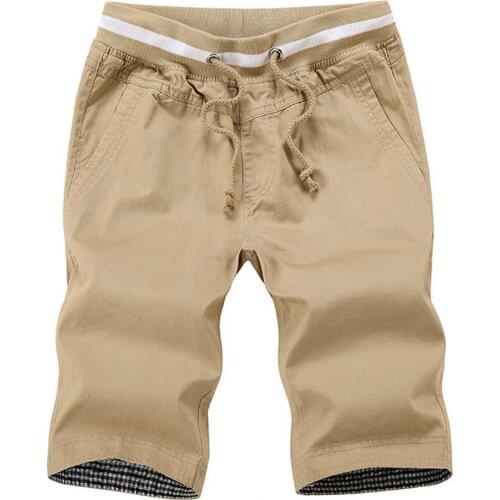 Newest Summer Men Shorts Solid Color Drawstring Thin Multi Pockets Beach Casual Shorts Beach Boardshorts Men Sweatpants шорты