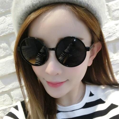 ASOUZ new fashion ladies sunglasses retro brand design round mens glasses UV400 anti-UV driving reflective sunglasses