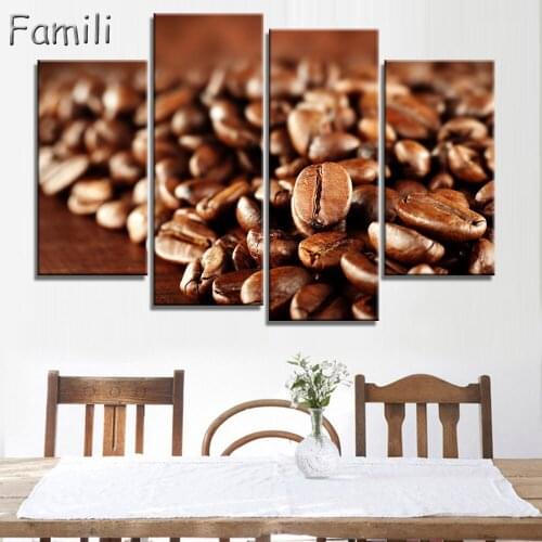 Modern Still Life Wall Art Painting Many Brown Coffee Bean Picture Print On Canvas Food 4 The Picture Home Decor Oil Prints